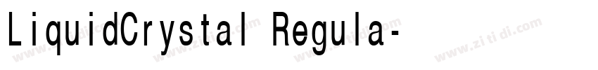 LiquidCrystal Regula字体转换